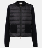 Moncler Down-paneled virgin wool cardigan