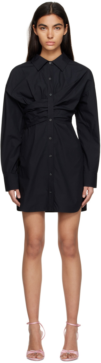 Alexanderwang.t Black Button-up Minidress Alexanderwang.t