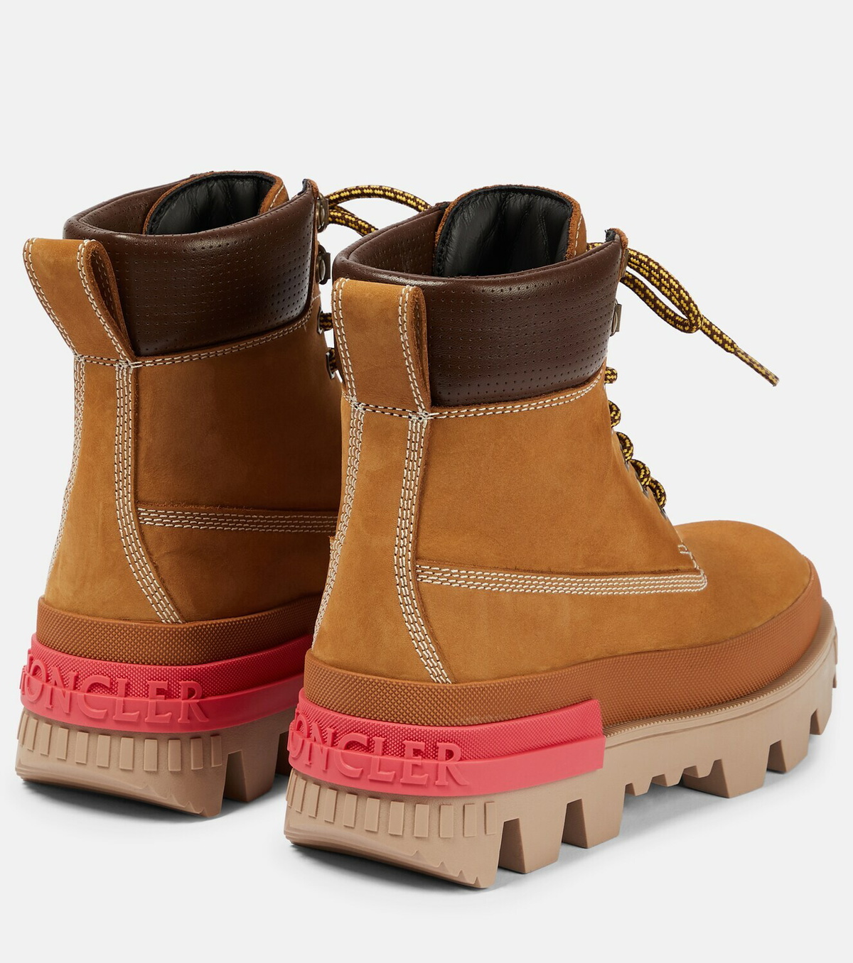 Moncler - Mon Corp suede lace-up boots Moncler