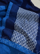 Blue Blue Japan - Nenrin Patchwork Cotton and Linen-Blend Blanket