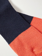 Thunders Love - Colour-Block Ribbed Recycled Cotton-Blend Socks