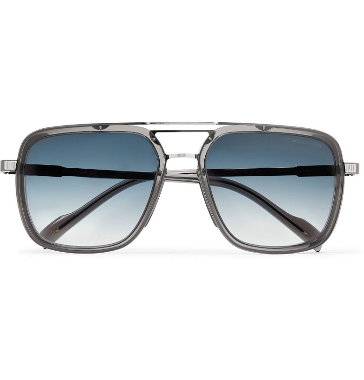 Photo: Cutler and Gross - Aviator-Style Acetate and Gunmetal-Tone Sunglasses - Gray