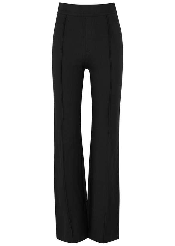 Photo: Spanx Black Stretch-jersey Flared-leg Trousers
