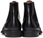 Officine Générale Black Leather Dimitri Lace-Up Boots