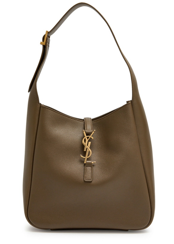 Photo: Saint Laurent Le 5 à 7 Small Leather Hobo bag - Brown - One Size