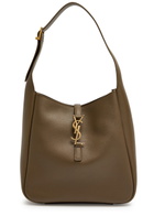 Saint Laurent Le 5 à 7 Small Leather Hobo bag - Brown - One Size