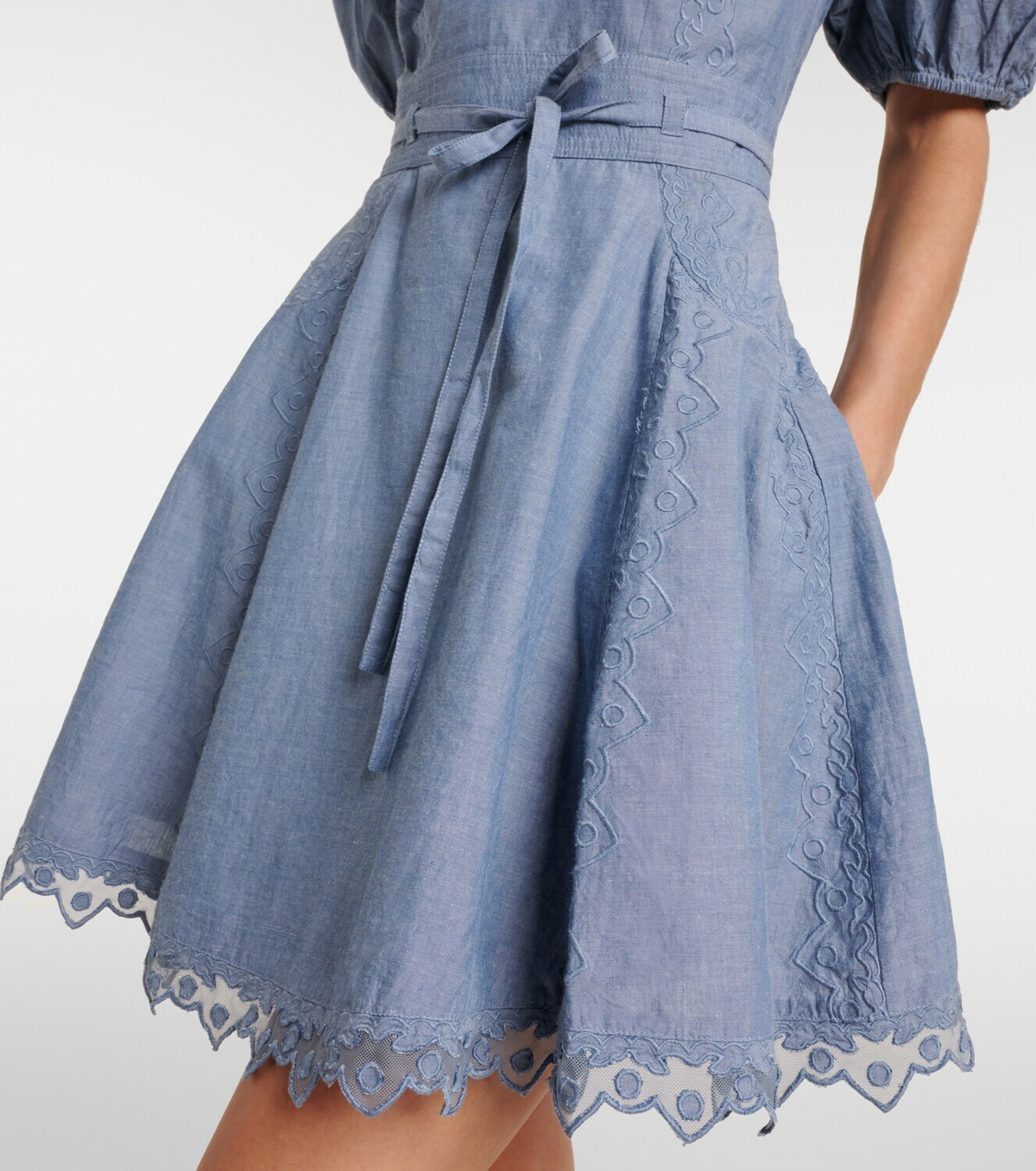 Ulla Johnson Camila lace-trimmed cotton minidress