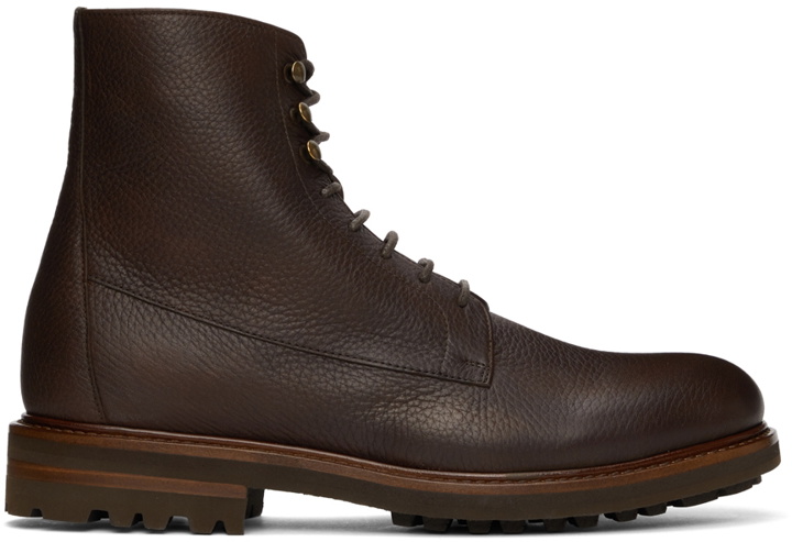 Photo: Brunello Cucinelli Brown Leather Boots