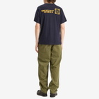 Universal Works Men's Print Pocket T-Shirt in Navy/Yellow