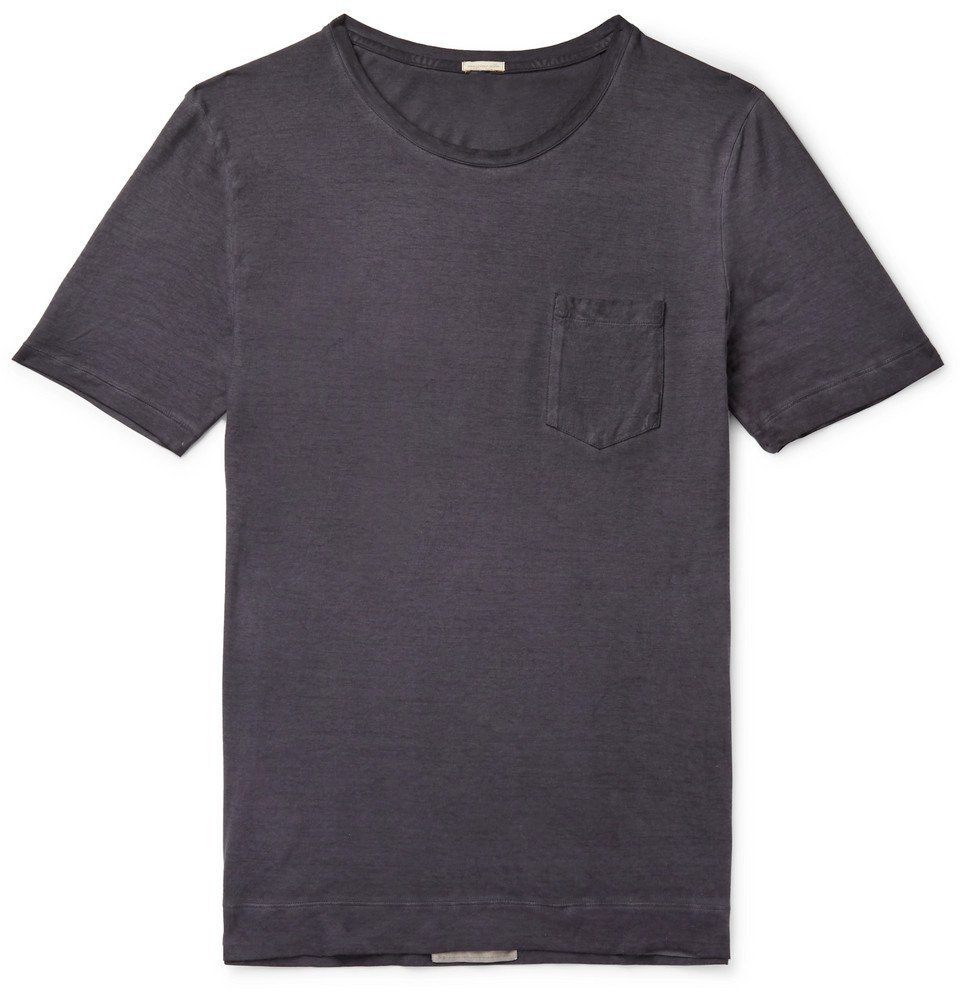 Massimo Alba - Watercolour-Dyed Cotton-Jersey T-Shirt - Gray Massimo Alba