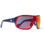 Moncler - Acetate Ski Sunglasses - Men - Red