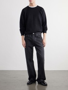 TOTEME - Cotton and Silk-Blend Jersey Sweater - Black