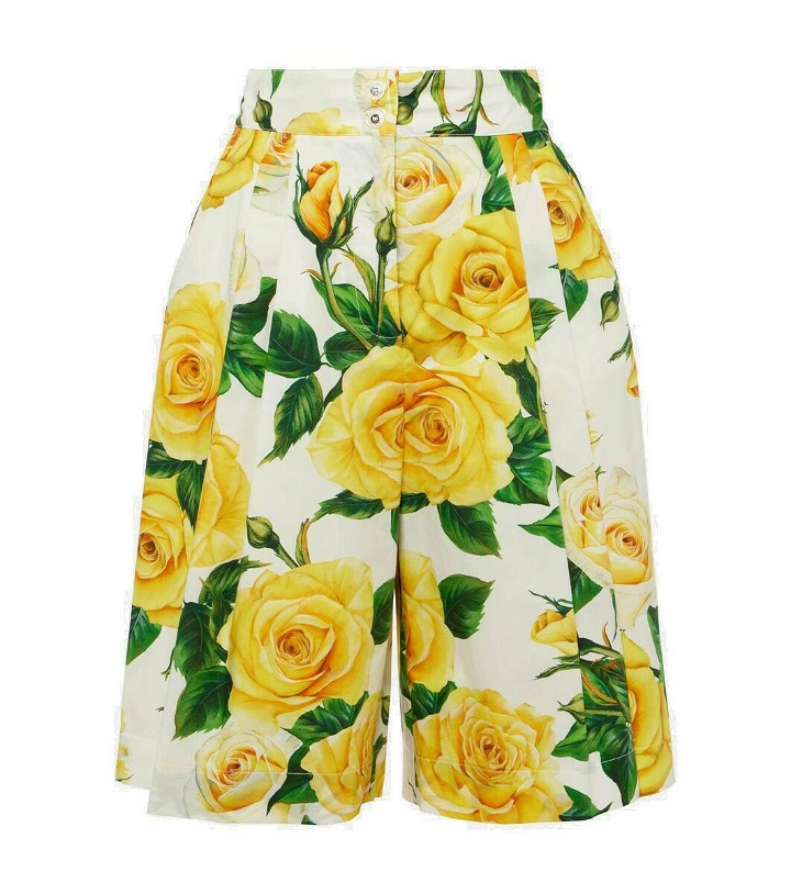 Photo: Dolce&Gabbana Floral cotton Bermuda shorts