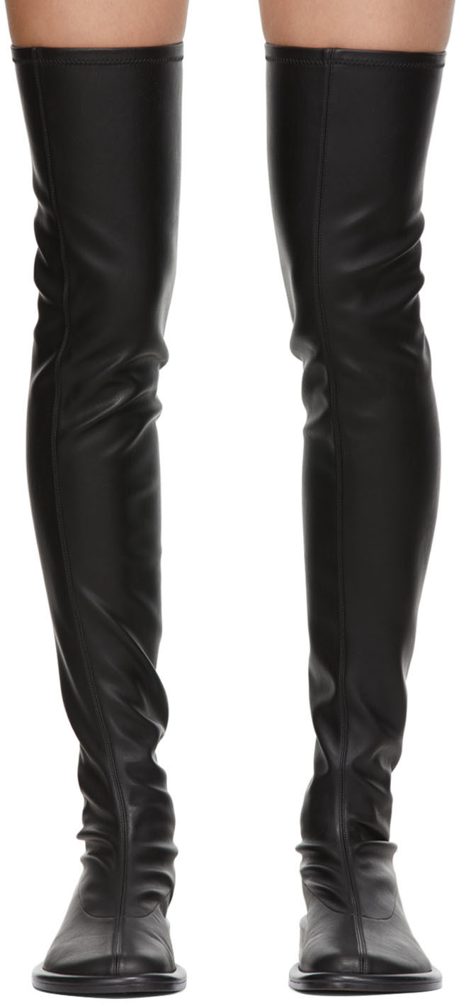 Proenza Schouler Black Pipe Ruched Tall Boots Proenza Schouler