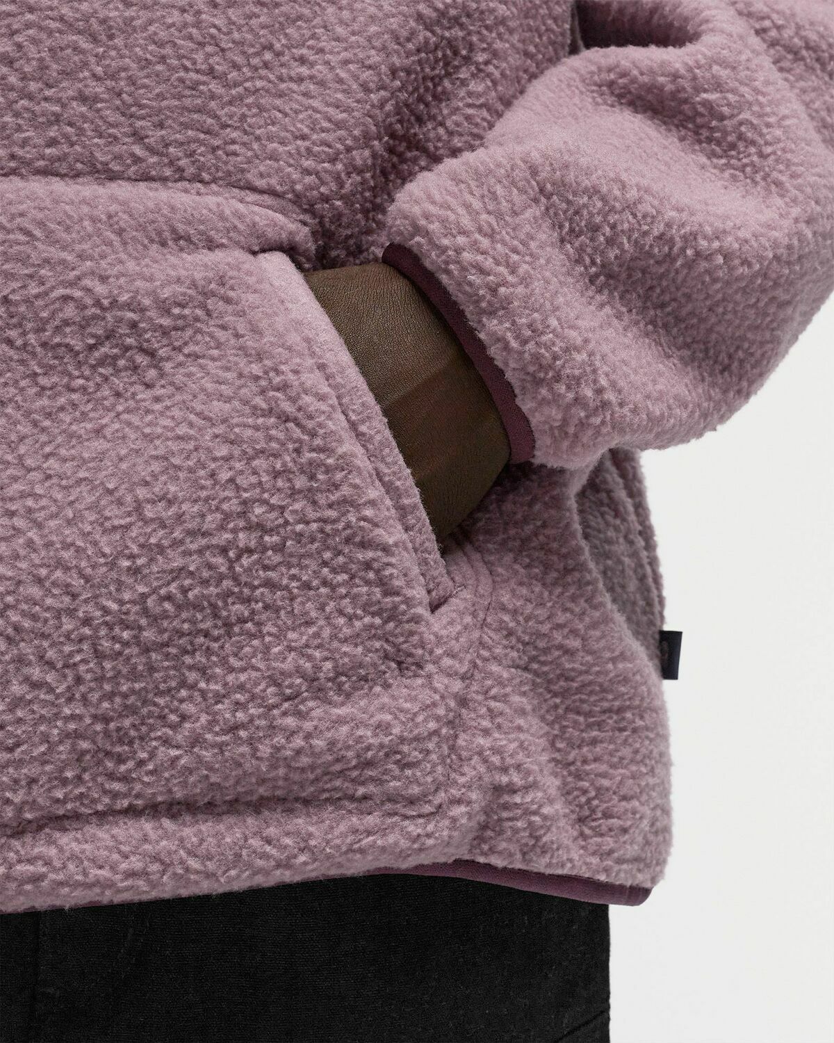 New Balance Hoops Sherpa Top Purple Mens Hoody New Balance