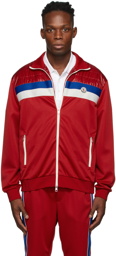 Moncler Red Insulated 3 Stripe Mixed Jacket