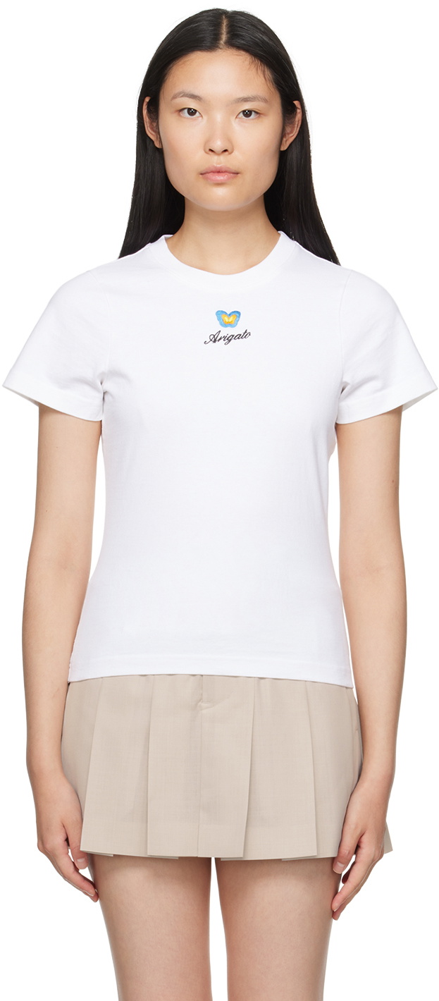 Axel Arigato: T-shirt blanc à logo | SSENSE France