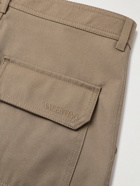 Valentino - Straight-Leg Twill Cargo Trousers - Brown