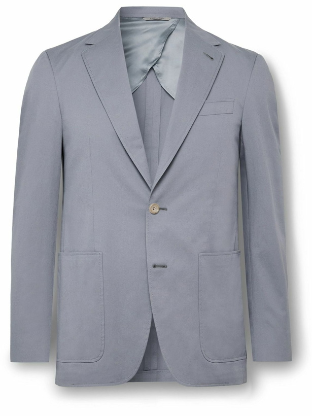 Photo: Canali - Cotton-Blend Suit Jacket - Blue