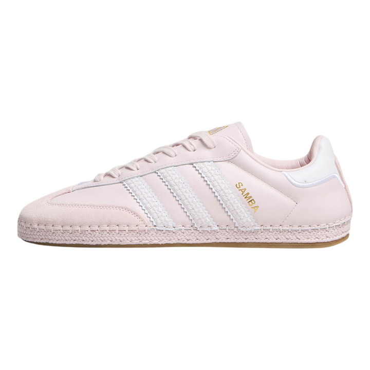 Photo: Adidas Men's x CLOT Samba Espadrille Sneaker in Pearl Amethyst/White/Pearl Amethyst