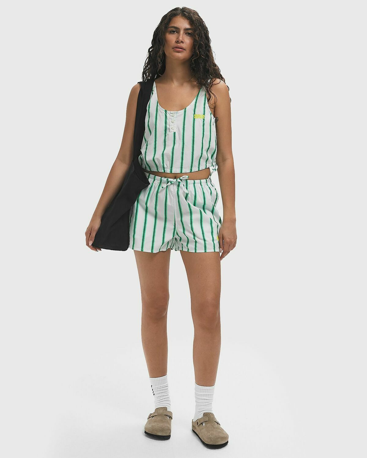American Vintage SHORT COURT RAYE Green Womens Casual Short