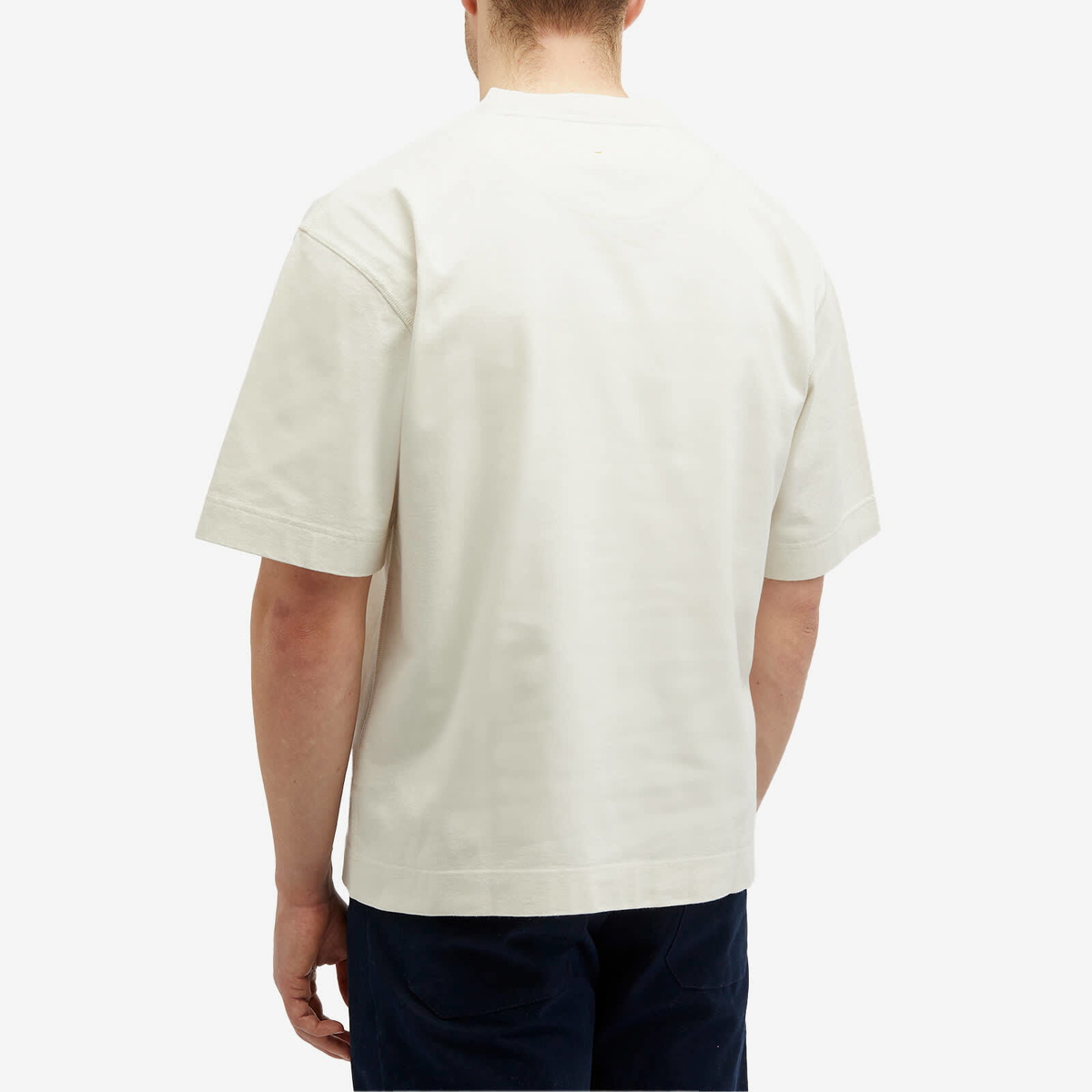 MHL by Margaret Howell Men's Painted Stripe T-Shirt in Off White