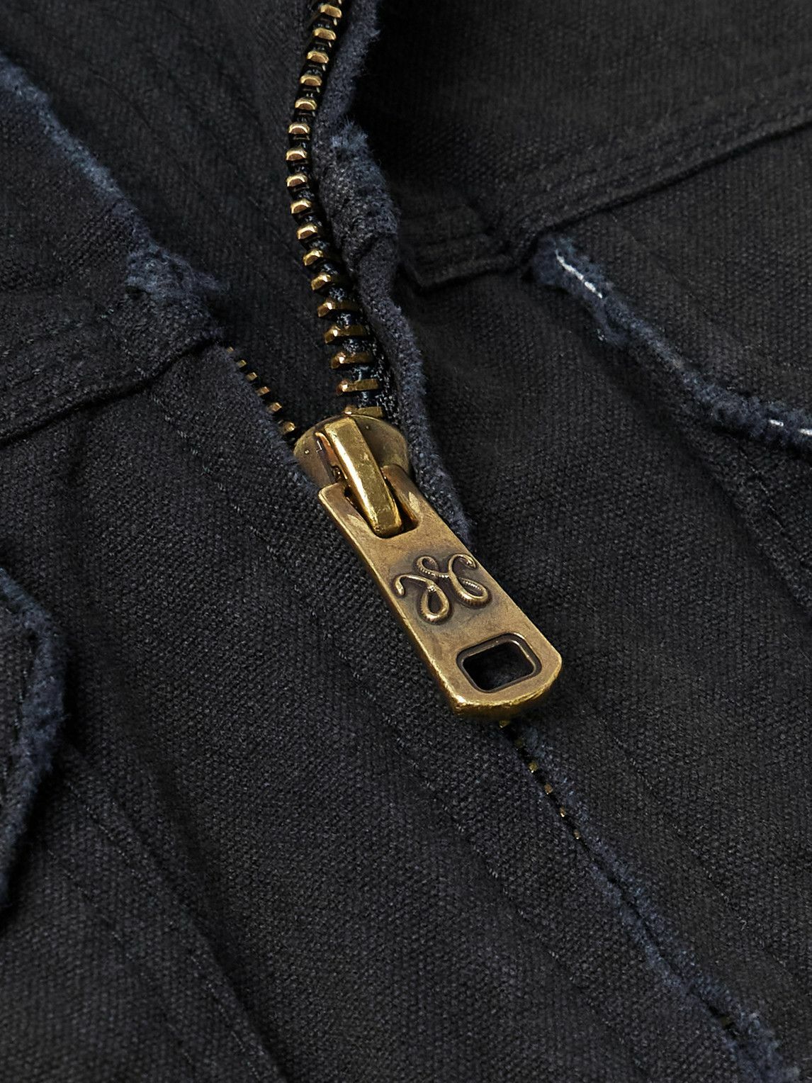 Willy Chavarria - Stockton Cropped Logo-Detailed Distressed Denim Jacket - Black