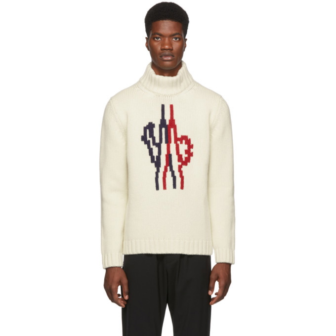 Photo: Moncler Genius Off-White Logo Maglione Turtleneck