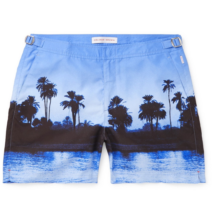 Photo: Orlebar Brown - Bulldog Mid-Length Printed Swim Shorts - Blue