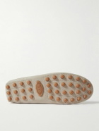 Tod's - Gommino Bubble Faux Shearling-Lined Full-Grain Nubuck Mules - Neutrals