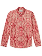 Portuguese Flannel - Paisley-Print Cotton-Flannel Shirt - Red