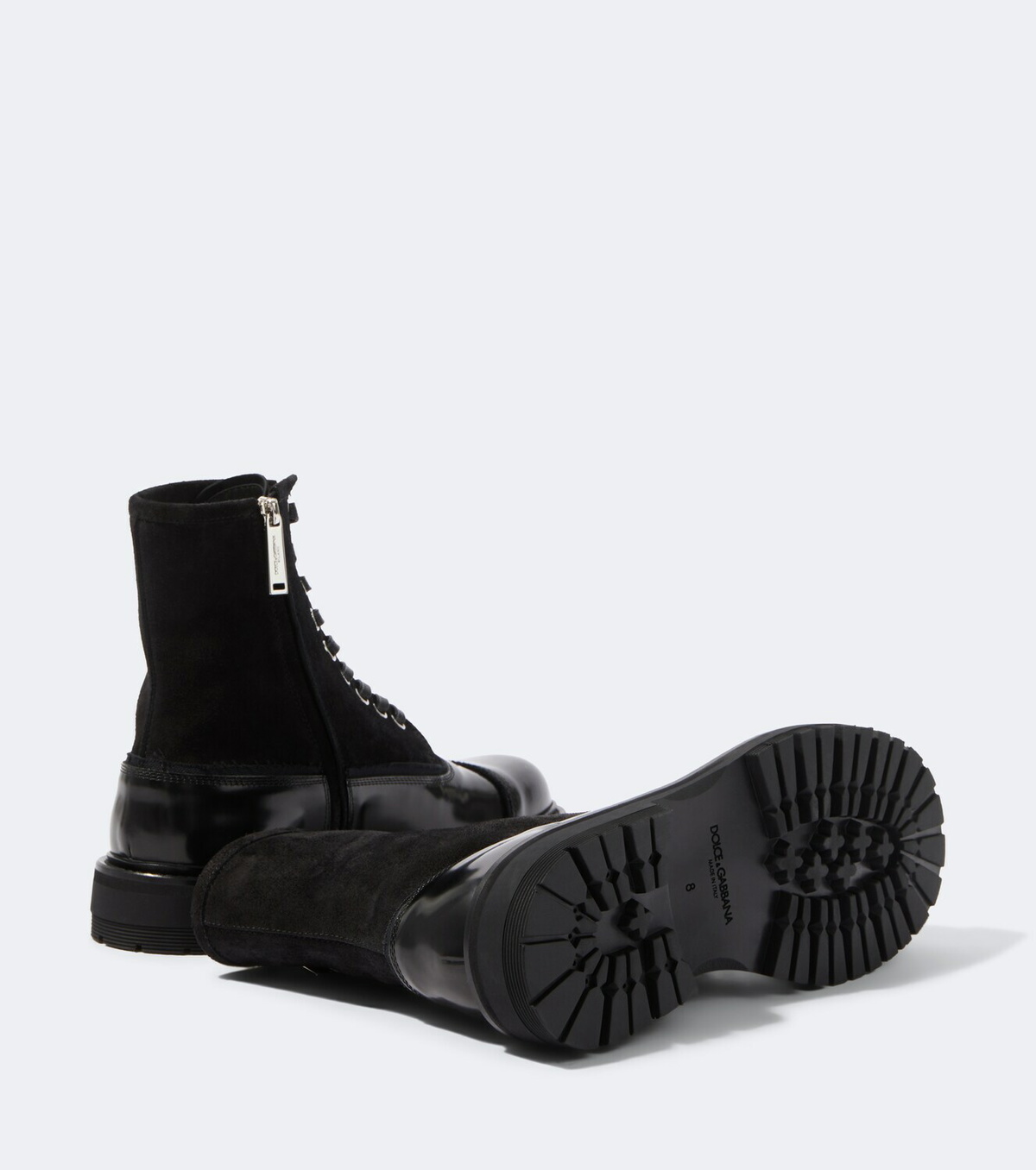 Dolce&Gabbana Suede and leather lace-up boots