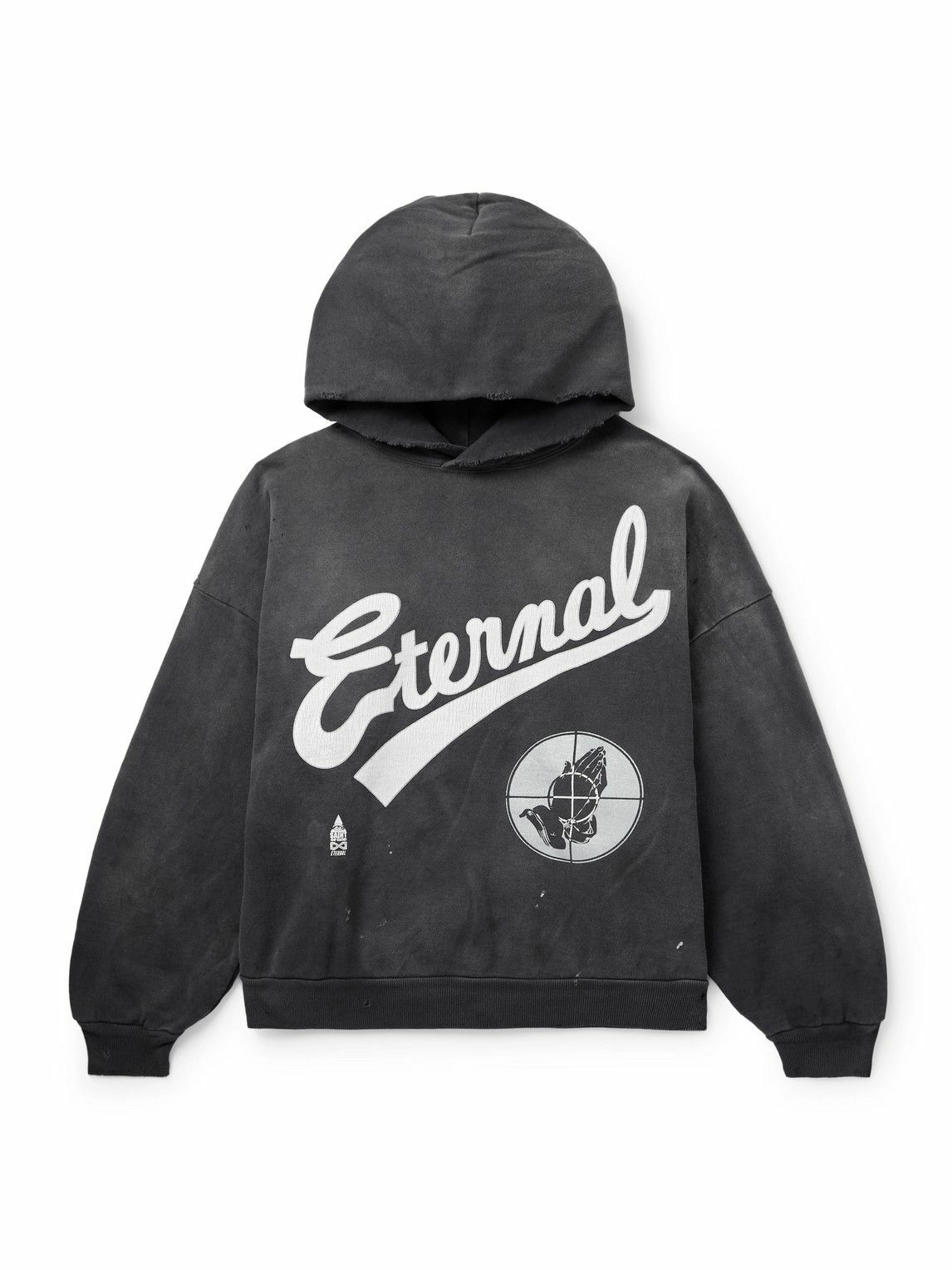 SAINT Mxxxxxx - Born X Raised Distressed Crystal-Embellished
