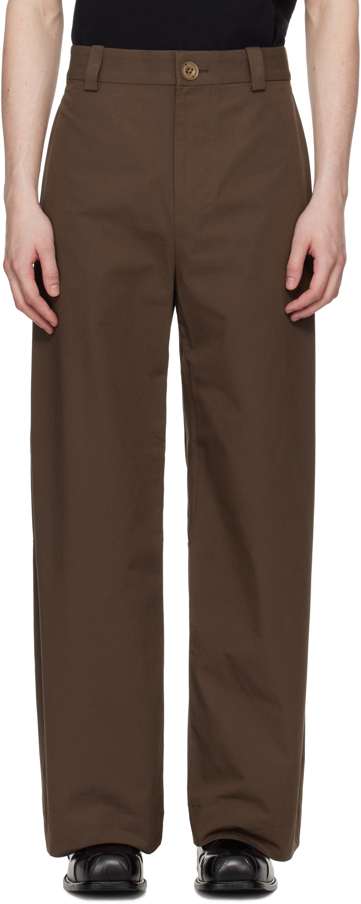 pet-tree-kor Navy Resonance Pleat Trousers pet-tree-kor