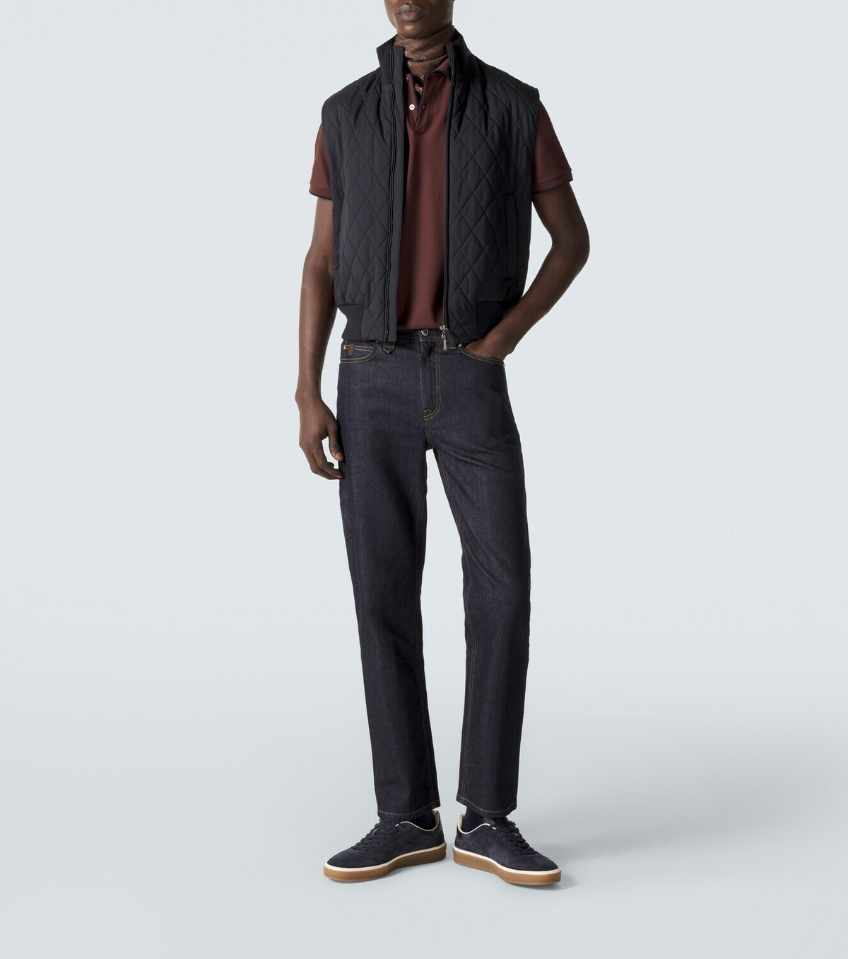 Loro Piana Brentwood cotton-blend piqué polo shirt