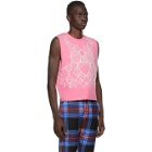 Charles Jeffrey Loverboy SSENSE Exclusive Pink and White Pict Vest