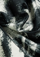 High Geek Printed Satin Midi Skirt Black