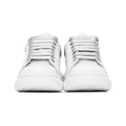 Alexander McQueen SSENSE Exclusive White and Silver Croc Oversized Sneakers