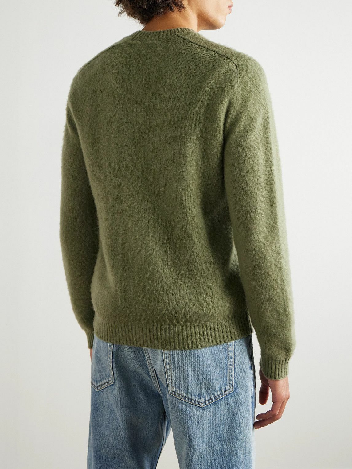Boglioli - Slim-Fit Wool and Cashmere-Blend Sweater - Green