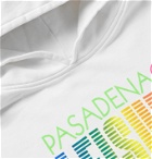 Pasadena Leisure Club - Tourist Printed Fleece-Back Cotton-Jersey Hoodie - White