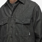 WTAPS Men's 0 Denim Work Shirt in Black