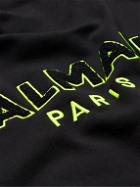 Balmain - Logo-Embroidered Cotton-Jersey Hoodie - Black