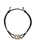 Valentino Garavani Vlogo Plaque Cord Bracelet - Black - One Size