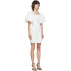 Edit White Balloon Sleeve Mini Dress