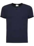COURREGES - Bumpy Contrast Jersey T-shirt