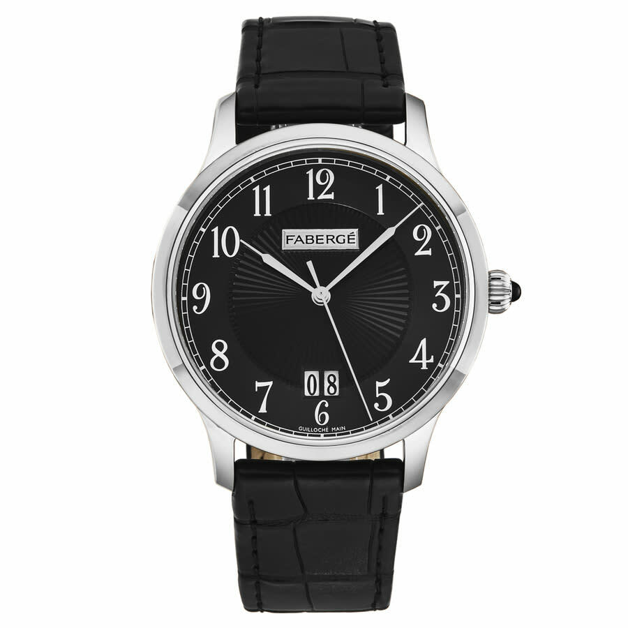 Faberge Agathon Automatic Black Dial Mens Watch FAB-206