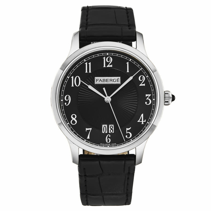 Photo: Faberge Agathon Automatic Black Dial Mens Watch FAB-206