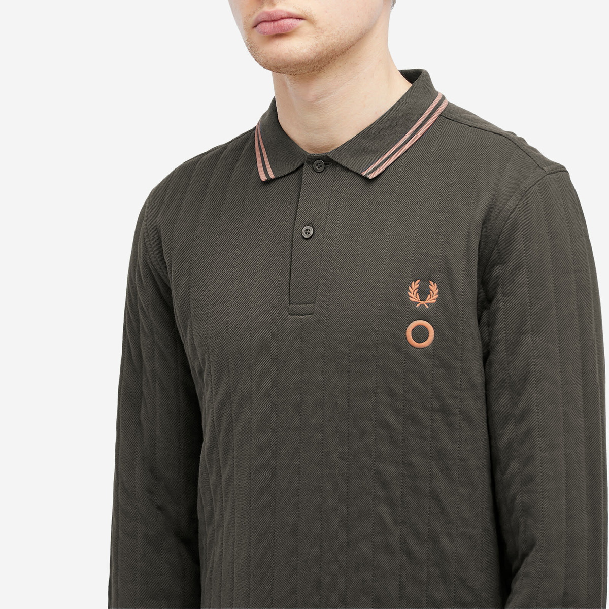 Fred Perry Men's x Craig Green Long Sleeve Quilted Polo in