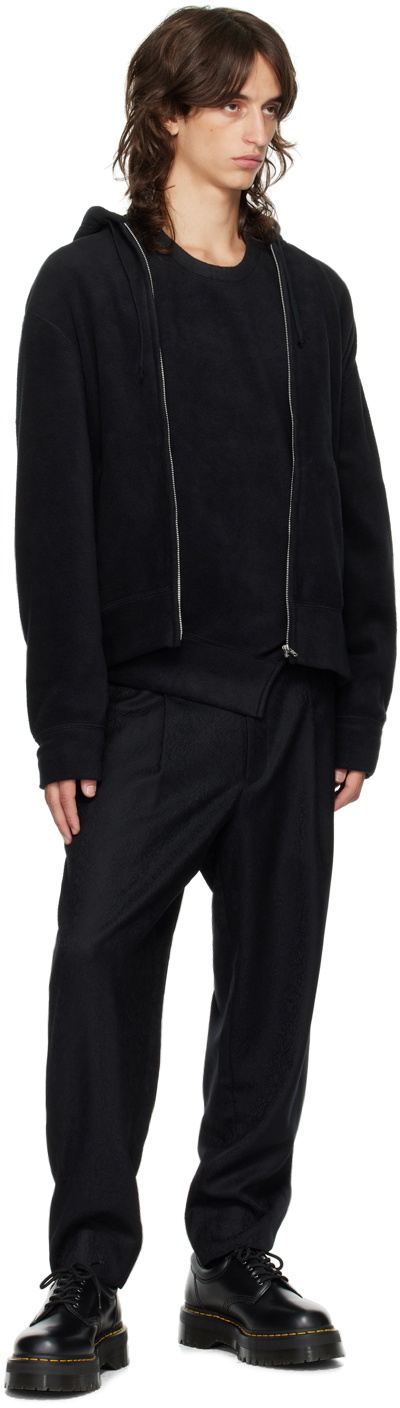 Comme des Garçons Homme Deux Black Zip Sweatshirt