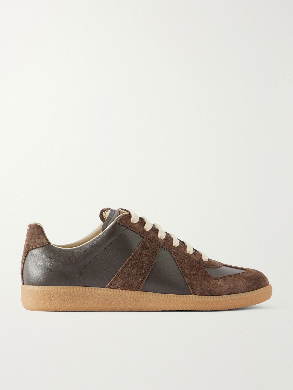 Maison Margiela - Replica Leather and Suede Sneakers - Brown